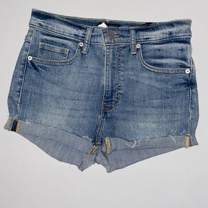 Lightly distressed might wash Banana Republic jean shorts